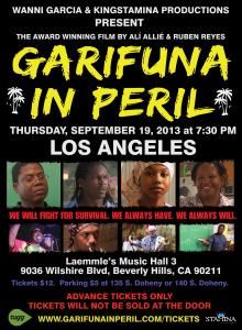 Garifuna In Peril Movie Sept 19th in Beverly Hills