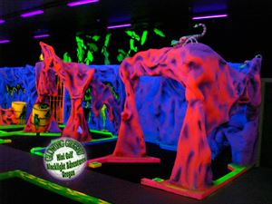 Glowing Greens Blacklight Miniature Golf: Alien Inavasion