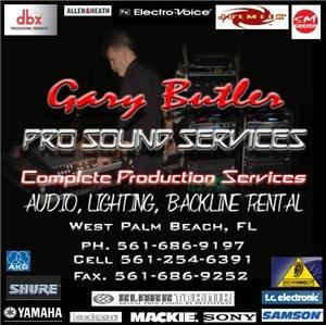 Gary Butler Pro Sound Services - Fort Lauderdale